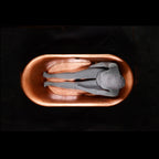 “Cognac59VG Air Jetted” 59" Freestanding French Bateau Pure Copper Bathtub with Aged Verdigris Exterior
