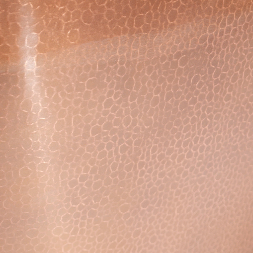 “Toulon59HAAir” 59" x 32.5" Self-Sanitizing Air Jetted French Bateau Tub Hammered Light Aged Solid Copper Exterior