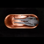 “Cognac67PC Air Jetted” 67" Freestanding French Bateau Pure Copper Bathtub with Mirror Polished Exterior