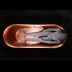 “Cognac73PC Air Jetted” 73" Freestanding French Bateau Pure Copper Bathtub with Mirror Polished Exterior