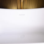 “Aquitaine-59LA Air Jetted” 59" Tub with a Light Aged Copper Shell Exterior