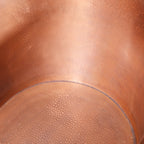 “Colmar73HLAAir” 73" Variable Speed Air Jetted Hammered Lightly Aged Copper French Bateau Bathtub with Ozone Sanitizing