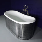 “Josephine59ACHRS” 59" x 31.5" French Bateau with an “Aged Chrome Finish” on Solid Copper Exterior