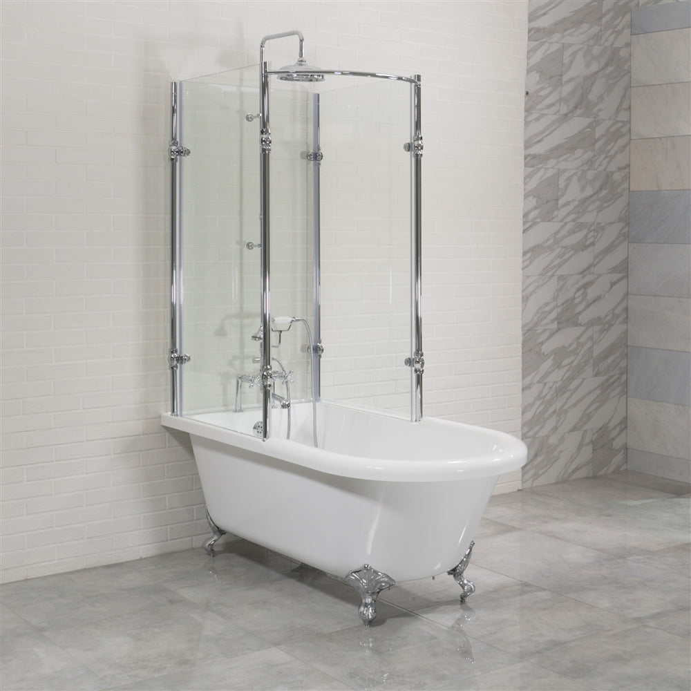 “RF65” 65" Extra Wide Freestanding Clawfoot Shower Tub