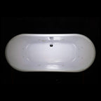 “Marseille W73LA Water Jetted” 73 Inch Lightly Aged Copper Shell French Bateau Bathtub with CoreAcryl Acrylic Interior